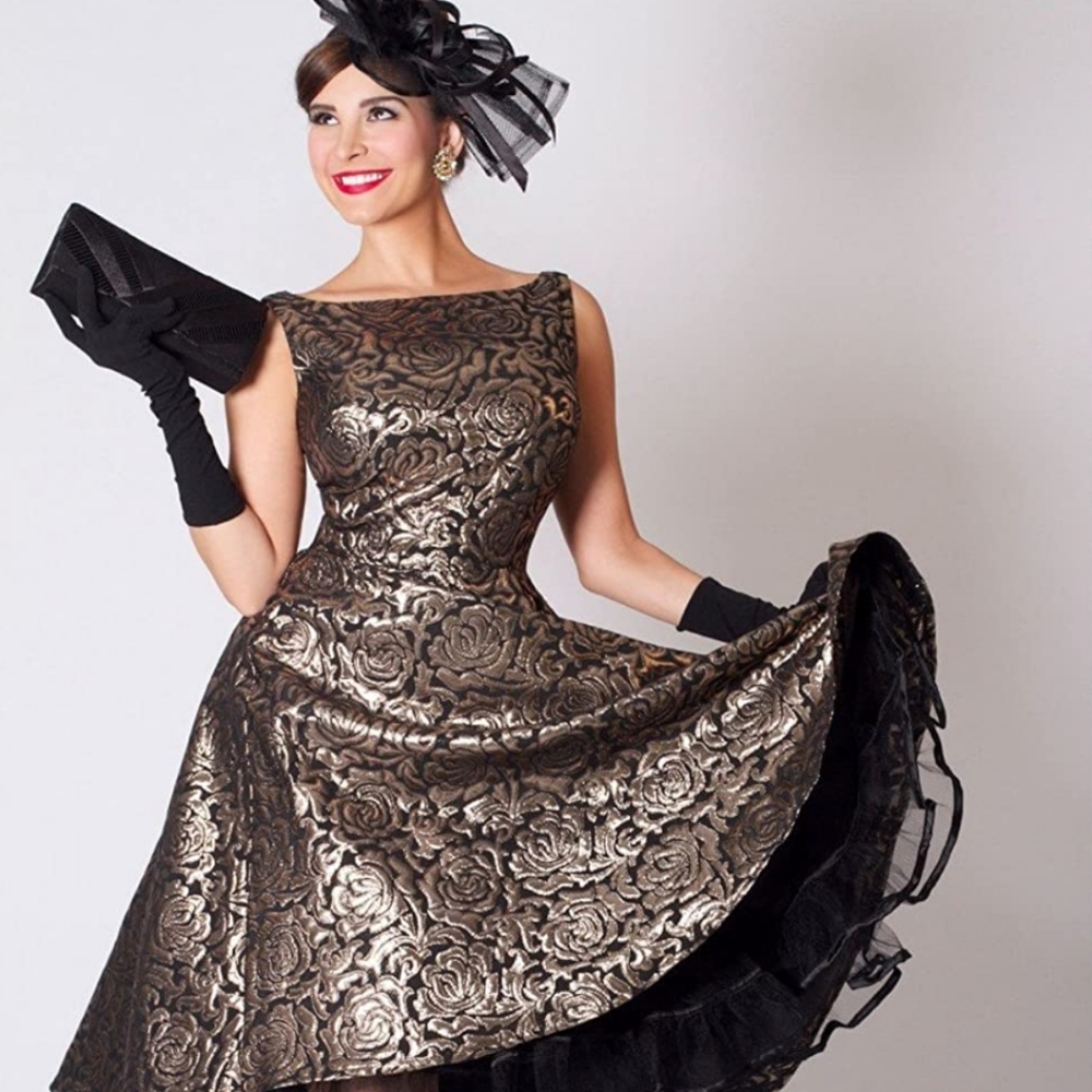 Tatyana Boutique Silver Roses Dress